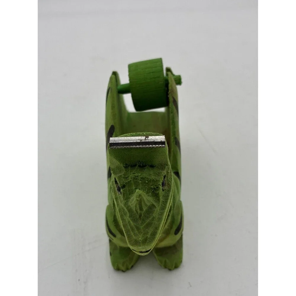 dinosaur head shape Tape Dispenser desk top wood carving